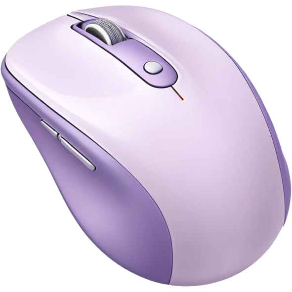pastel purple and white wireless computer mouse  emoji