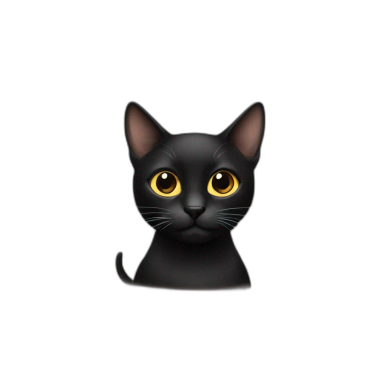 Gato negro emoji