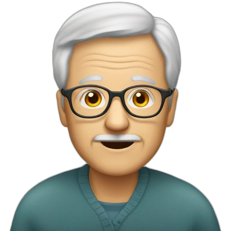 Pensioner-whithout glasses emoji