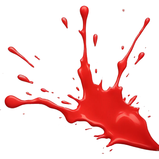 Red paint splash emoji