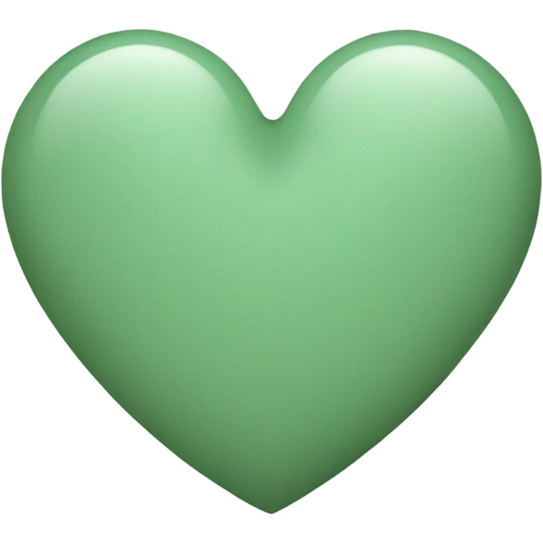 Sage green heart emoji