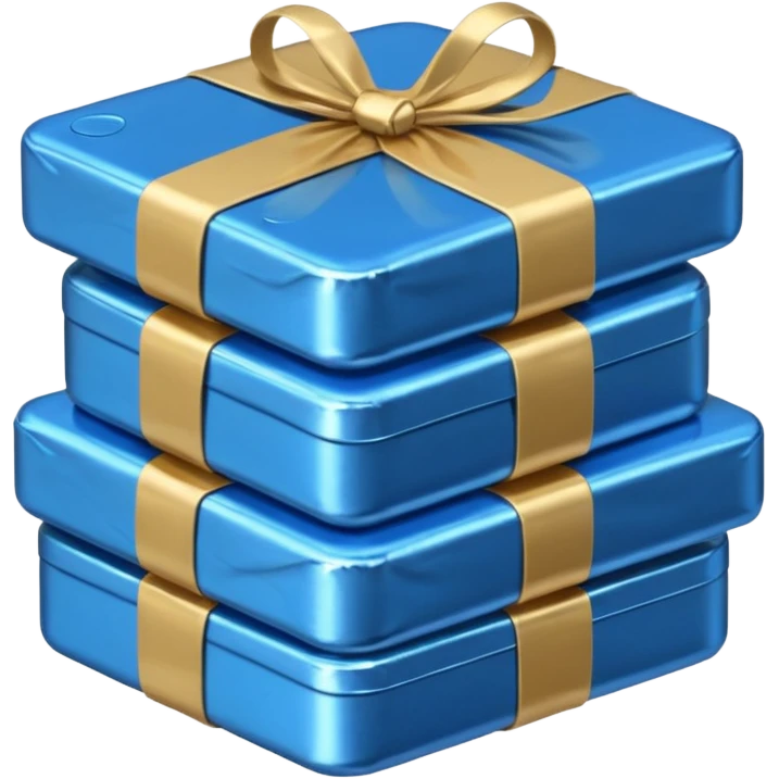 blue coins credit in a package emoji