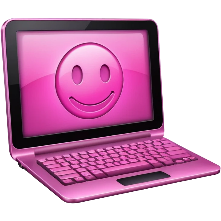 make a computer with pink tones

 emoji