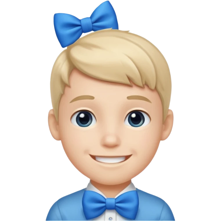 boy withblue bow emoji