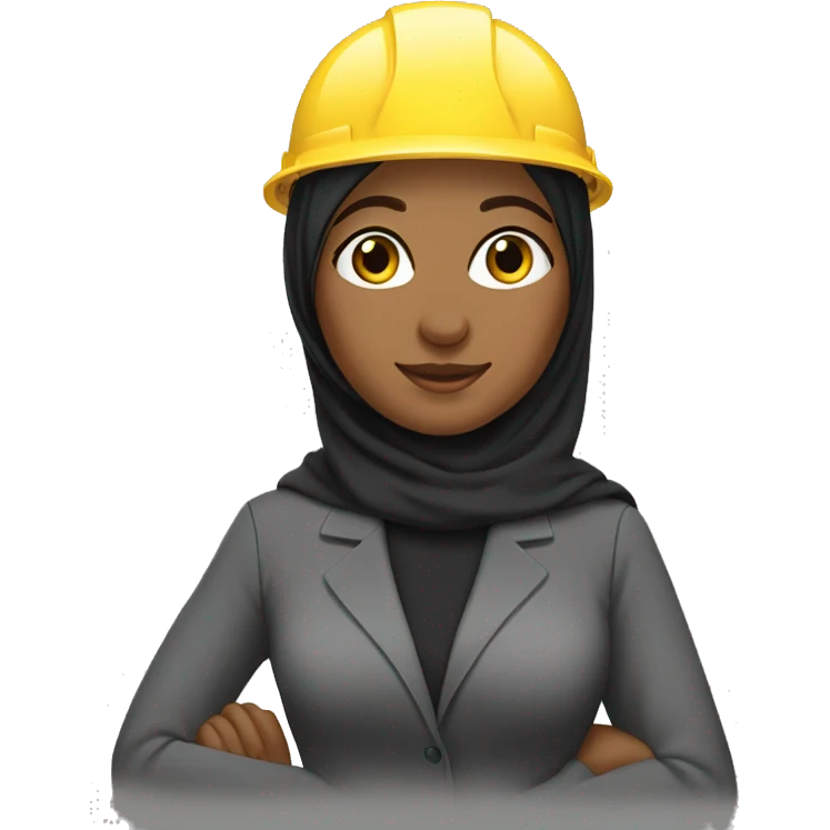 Civil  engineer woman with hijab emoji