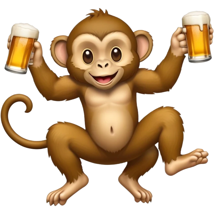 Um macaco bebendo cerveja  emoji