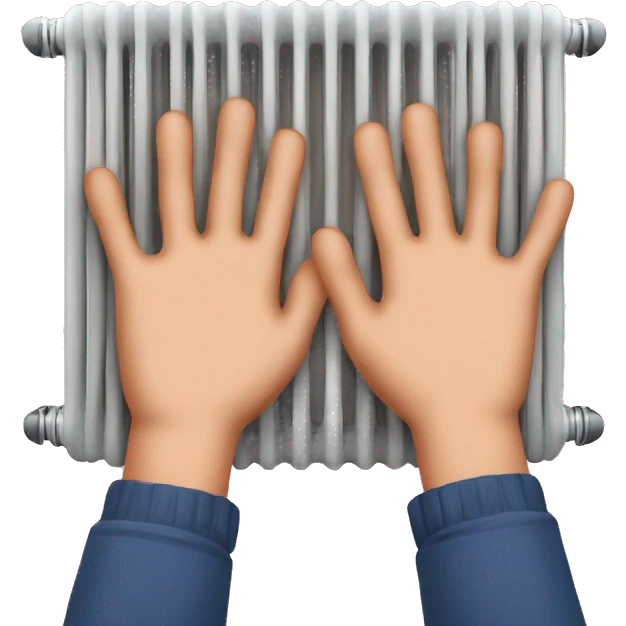 Hands on radiator heat  emoji