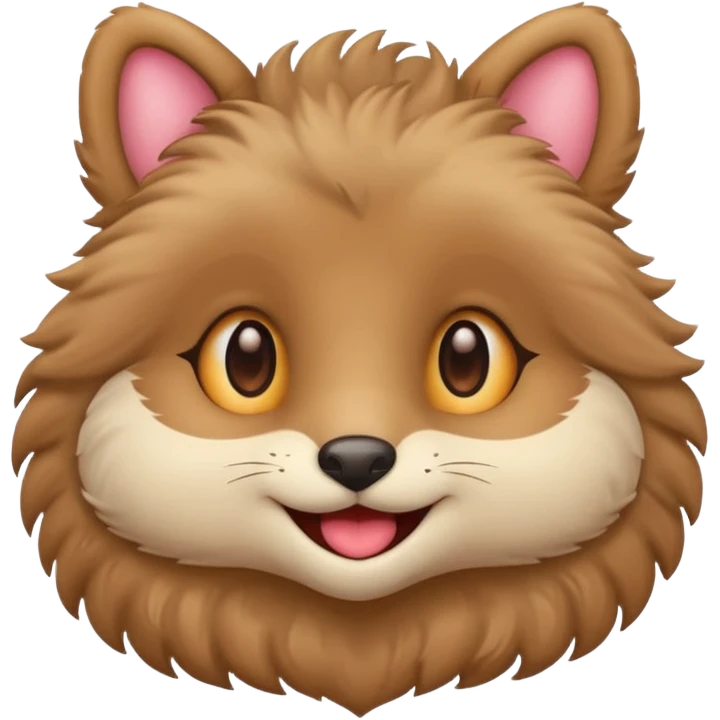 кароче какая то животное и заместь глаза там сердечко 😍 как этот  emoji