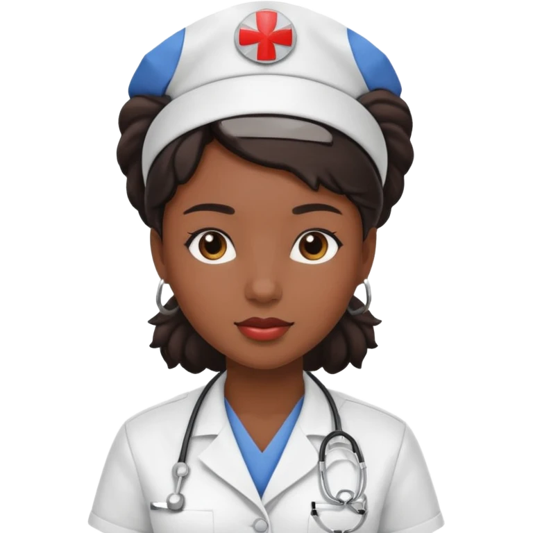 young black woman nurse emoji