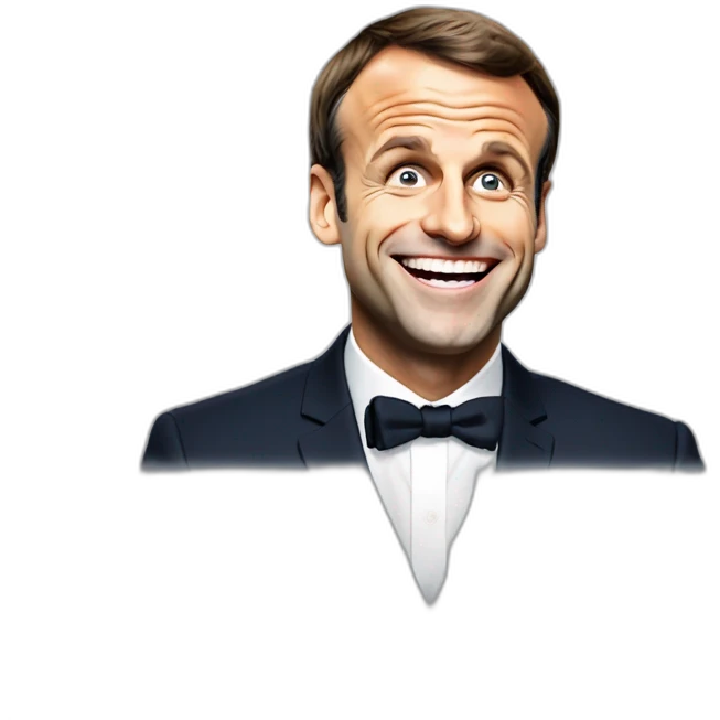 Emmanuel Macron rire emoji