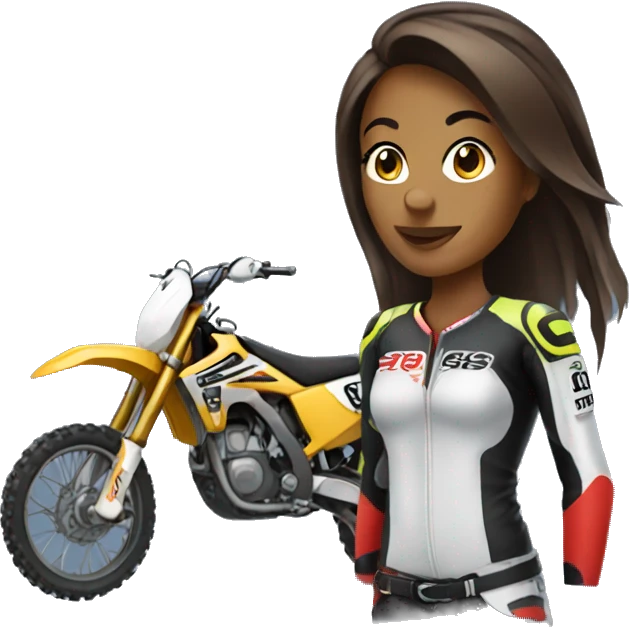 motocross women emoji