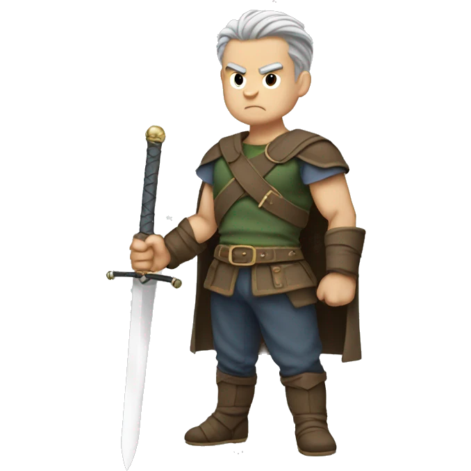serious trunks with sword emoji