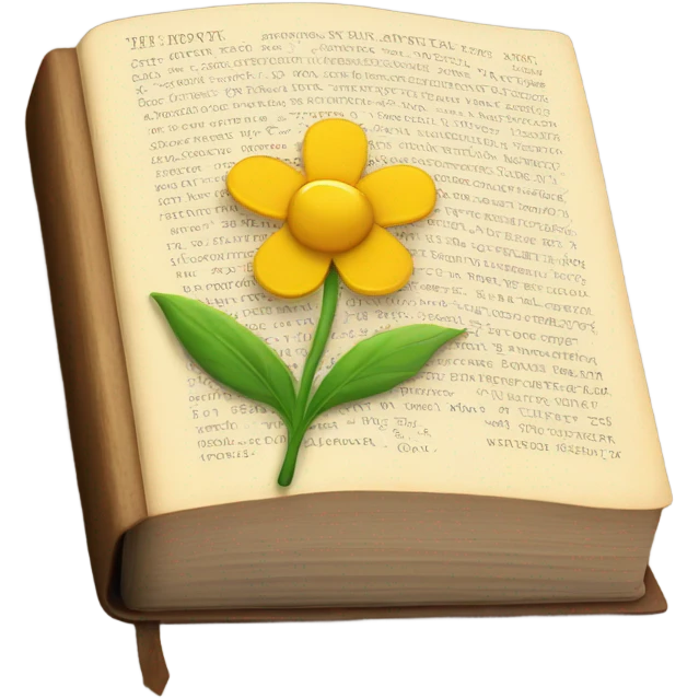 Bible with flower on it emoji