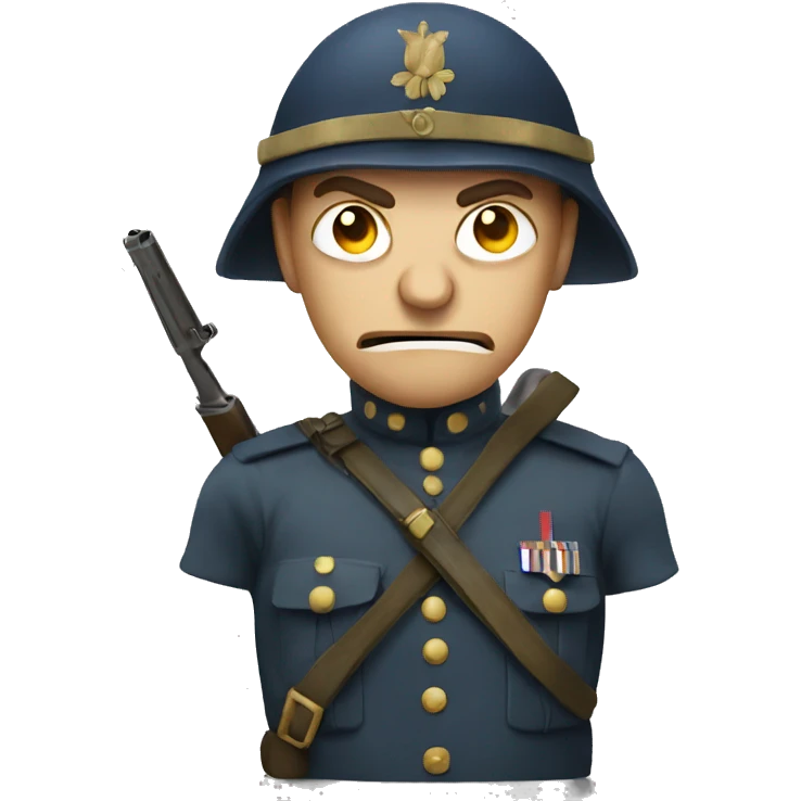 angry French soldier emoji