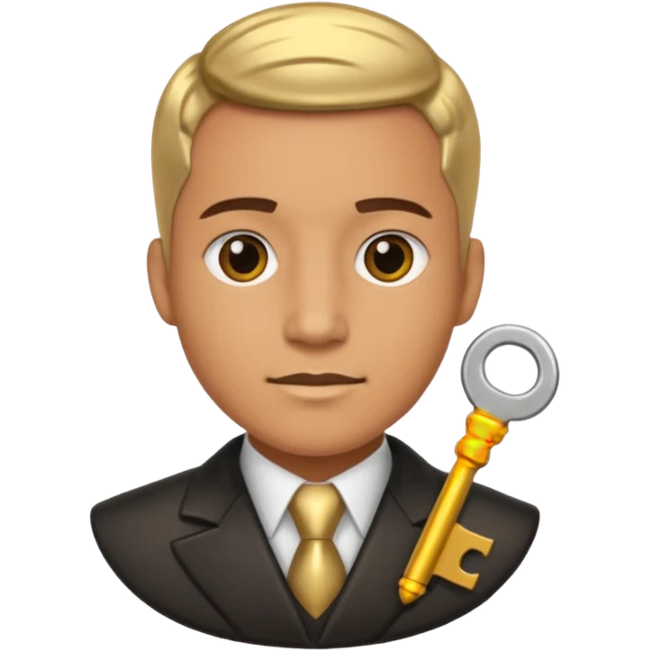 Official with Clusters of Keys Around Their Necks emoji