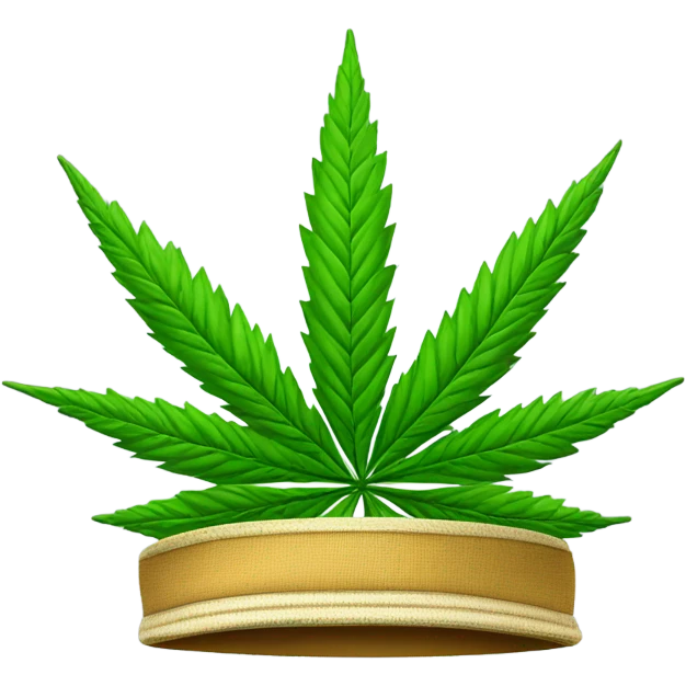Weed on hat emoji