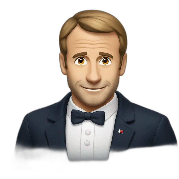 Macron boit une biere emoji