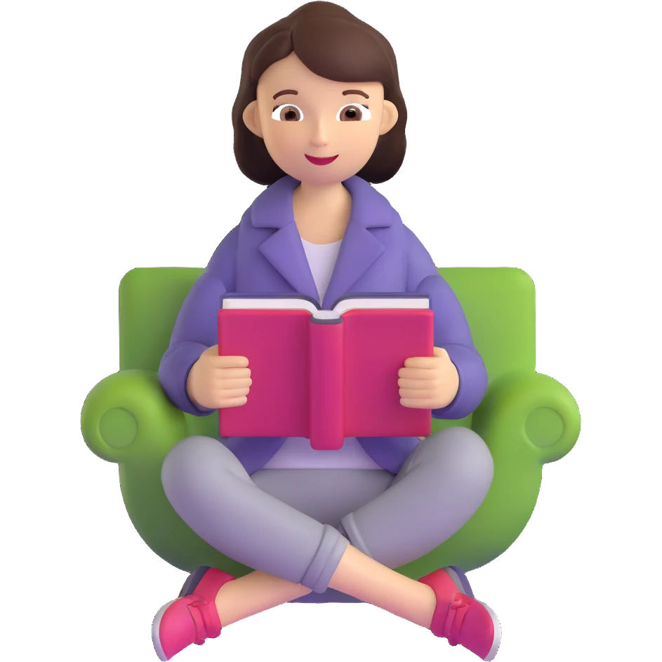 woman reading book emoji