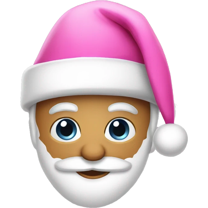 Pink Santa hat emoji