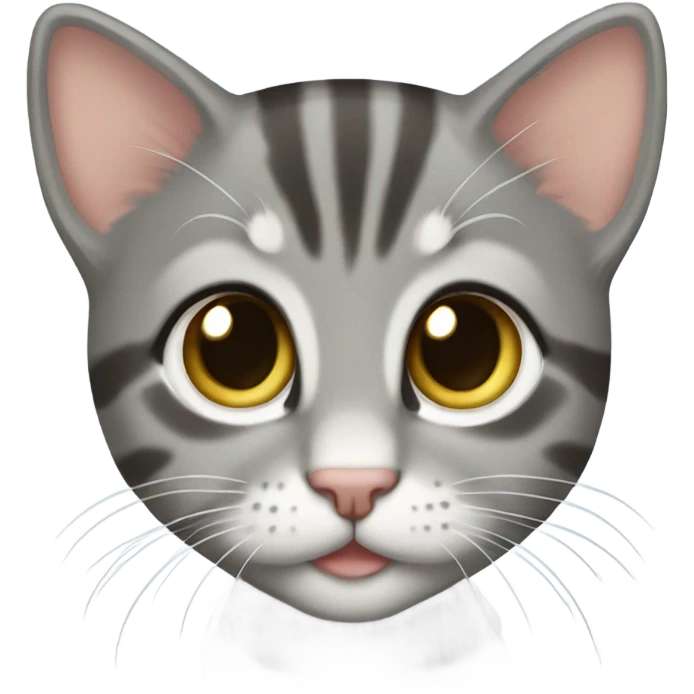 Gray tabby kitten emoji