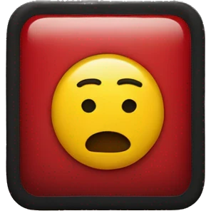 a wavy black and red rectangle with a yellow circle in the middle emoji