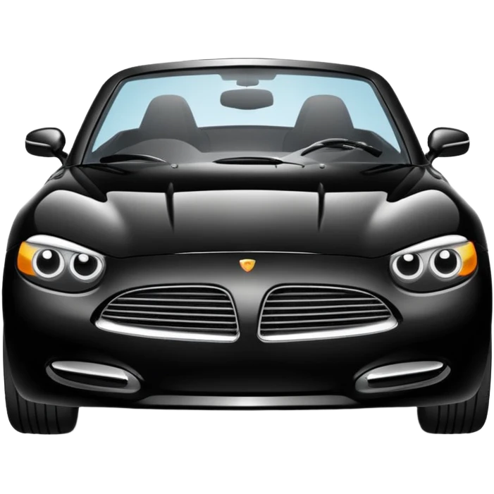  чорне авто з відкидним верхом emodji emoji