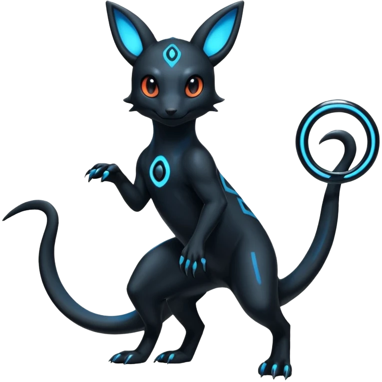 Salandit-Umbreon-Fakémon-hybrid-creature (full body)  emoji