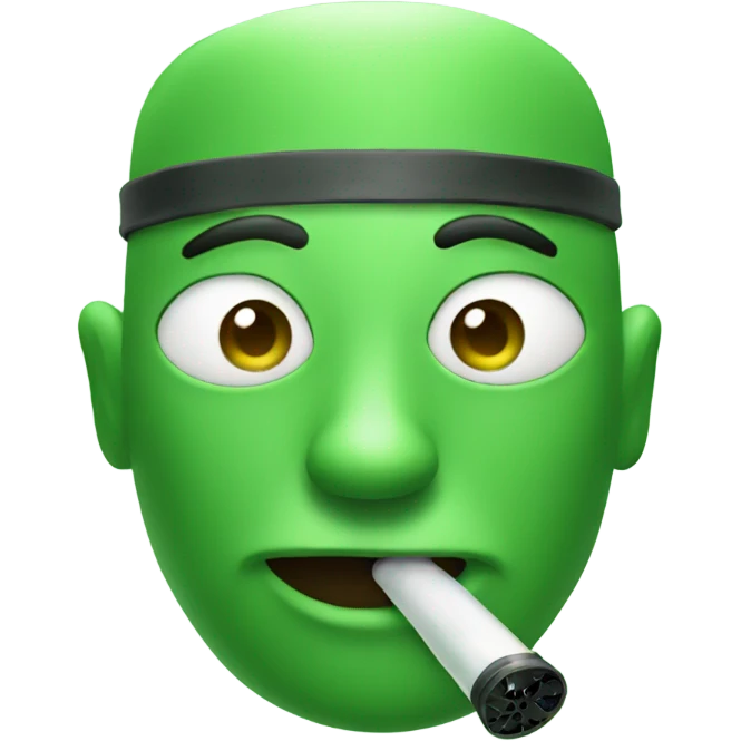A green vape emoji