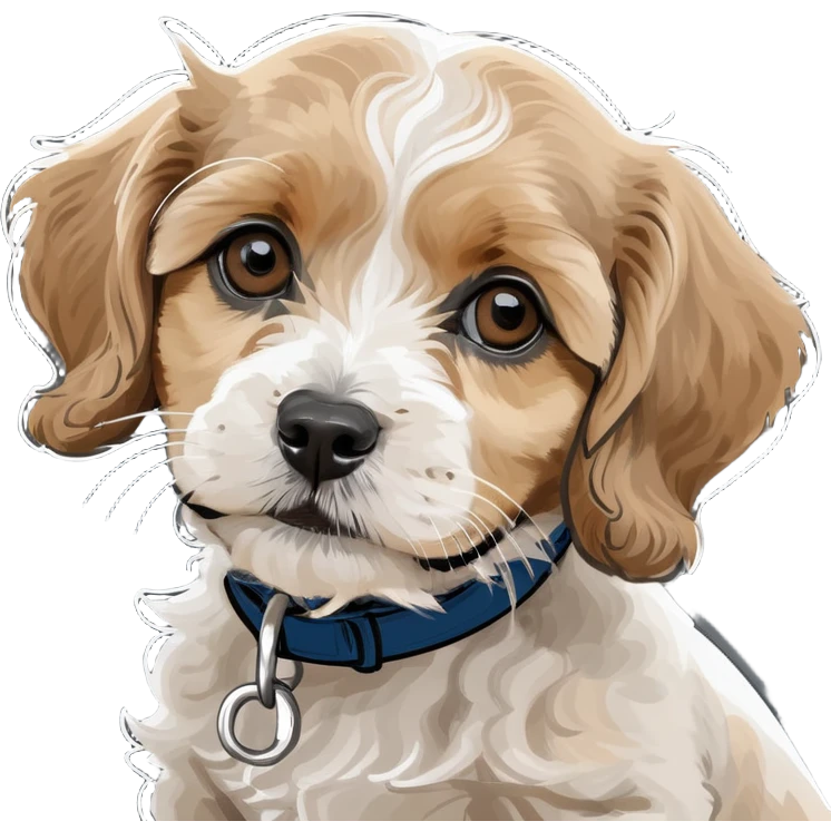 Cavachon puppy dog  emoji
