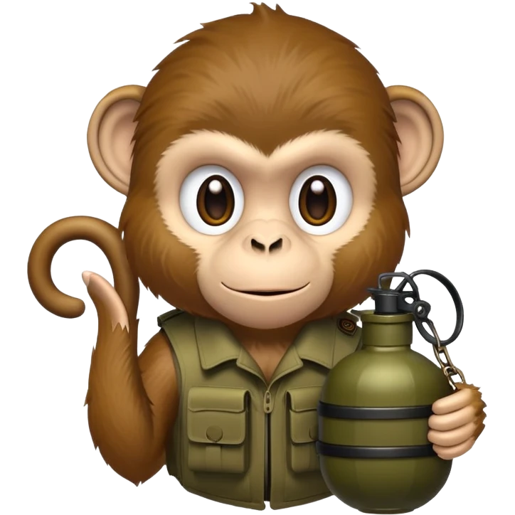 monkey with a grenade emoji