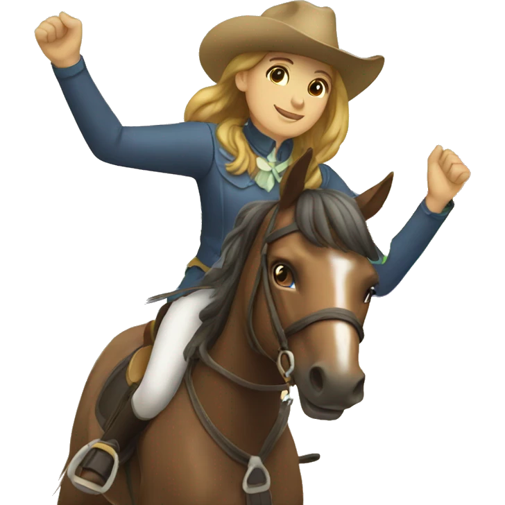 Horse riding rainbow emoji
