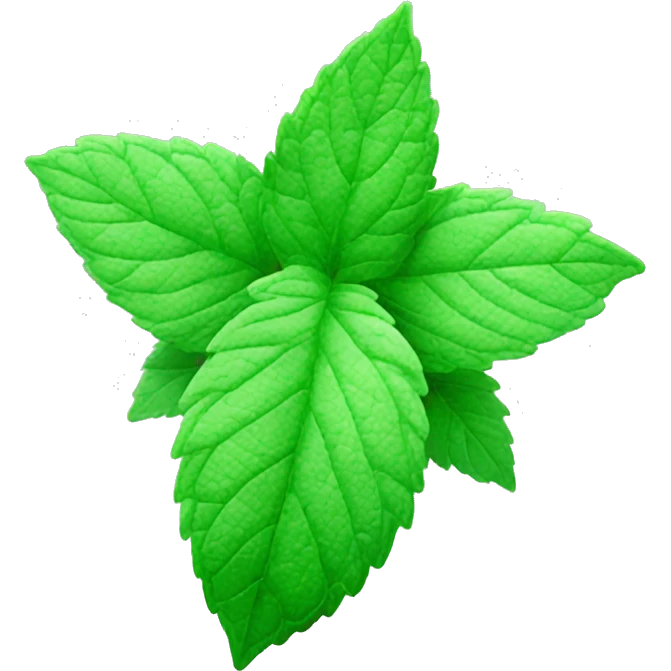 Green mint leaf emoji