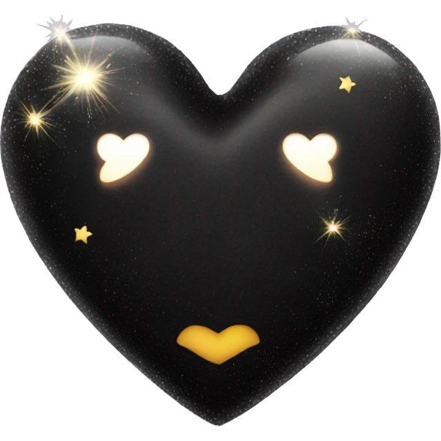 Black heart with sparkles emoji