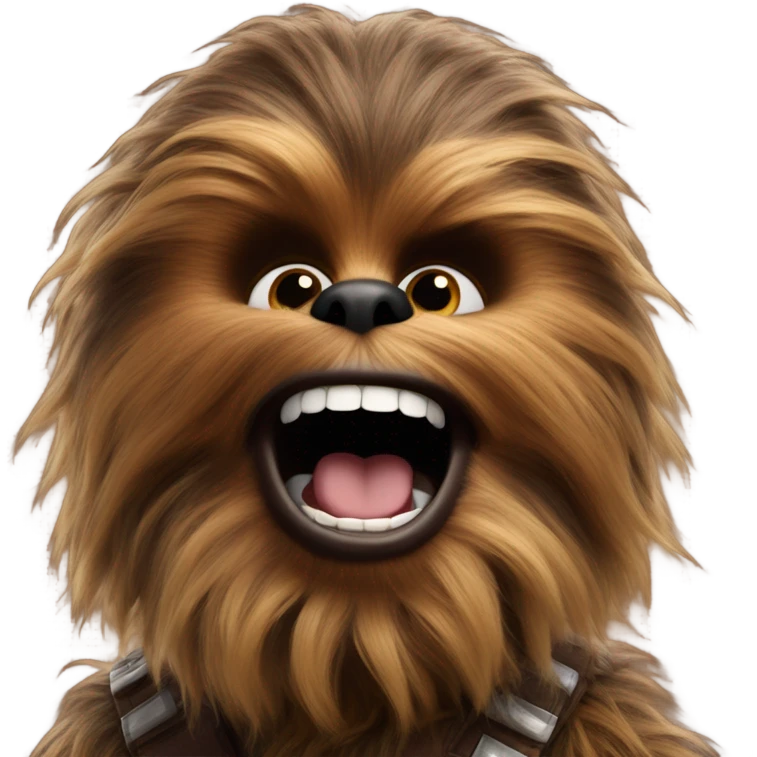 Chewbacca laughing emoji
