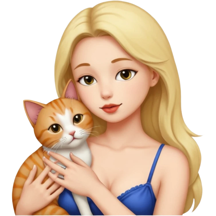 Bär küsst Katze erotisch auf Brüste emoji