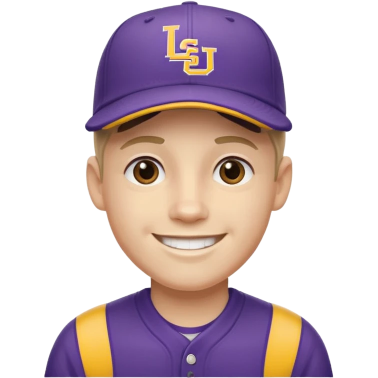 LSU white boy baseball emoji face emoji