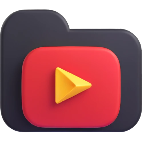 3D style Youtube logo emoji, angled perspective, play button visible emoji