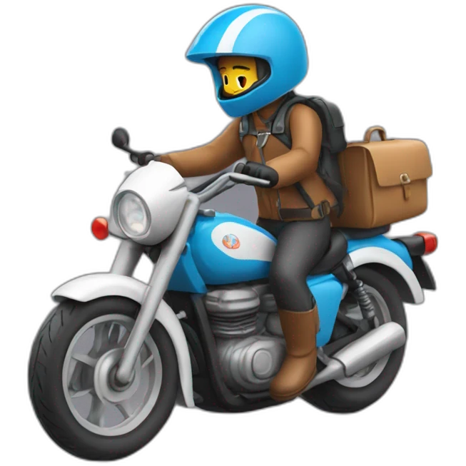 un chat sur une moto emoji