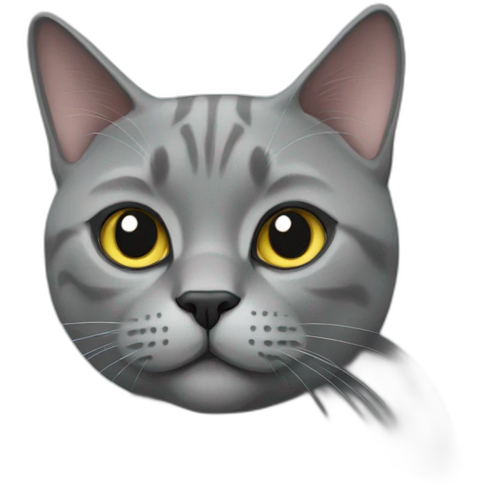 Grey british cat emoji