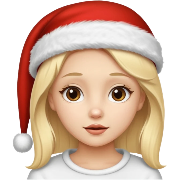 Blondie girl santa clauss emoji