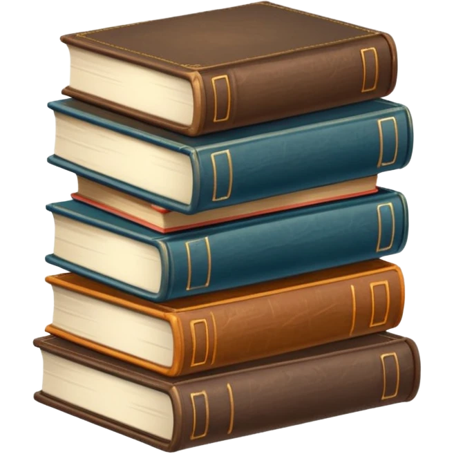 messy stack of books emoji