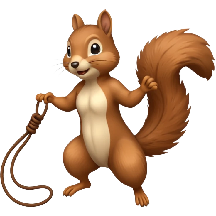 Squirrel jump rope emoji