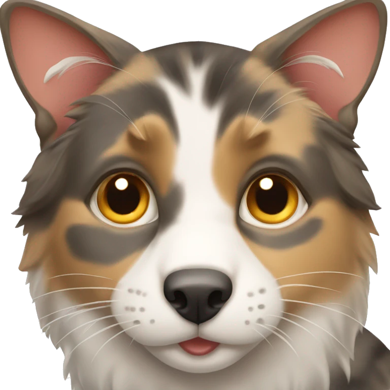 Tabby cat with australian sheperds emoji