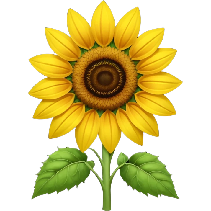 Sunflower yellow wuth dark brown center emoji