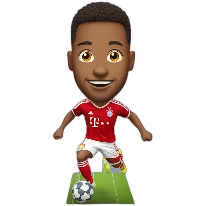 bayern münchen player jumping big head emoji