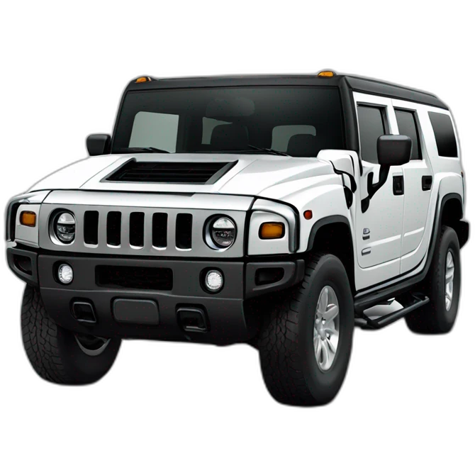 out lined hummer  emoji