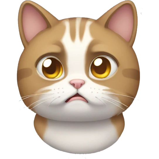 Cat with sad emoji