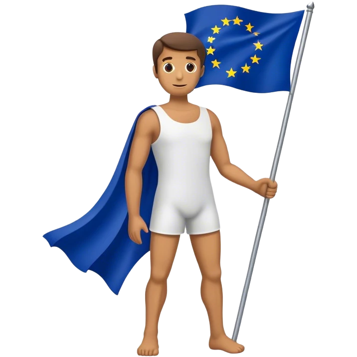 man with european union flag emoji