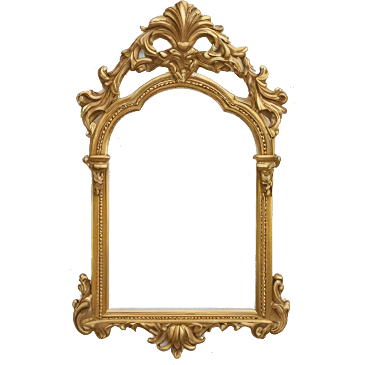 Antique gold arched mirror emoji