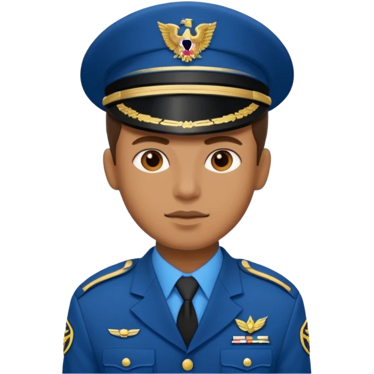 blue uniformed soldier emoji